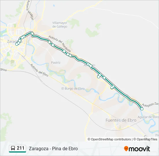 211 Bus Line Map