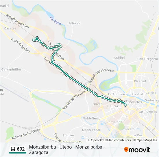 602 Bus Line Map