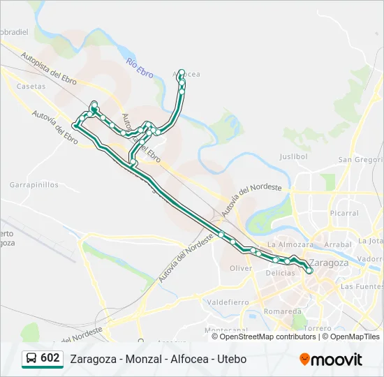 602 Bus Line Map
