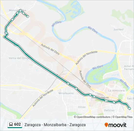 602 Bus Line Map