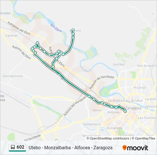 602 Bus Line Map
