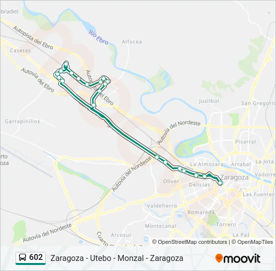 602 Bus Line Map