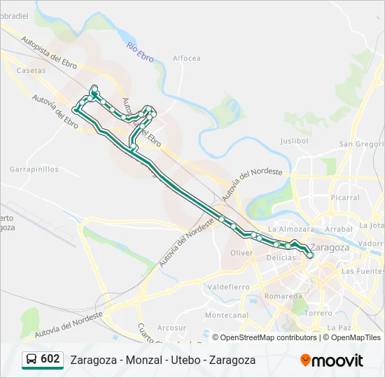 602 Bus Line Map