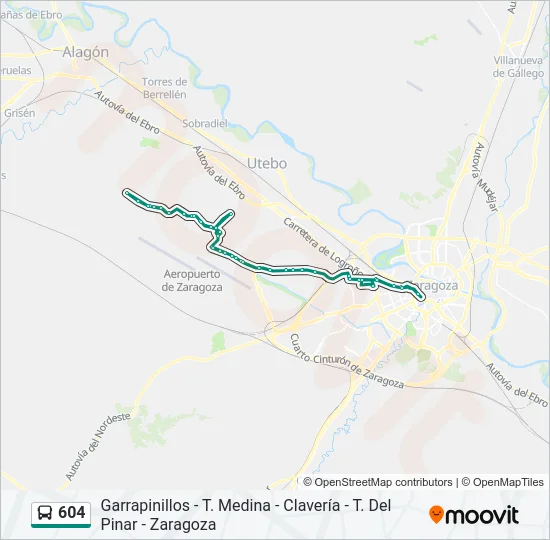 604 Bus Line Map