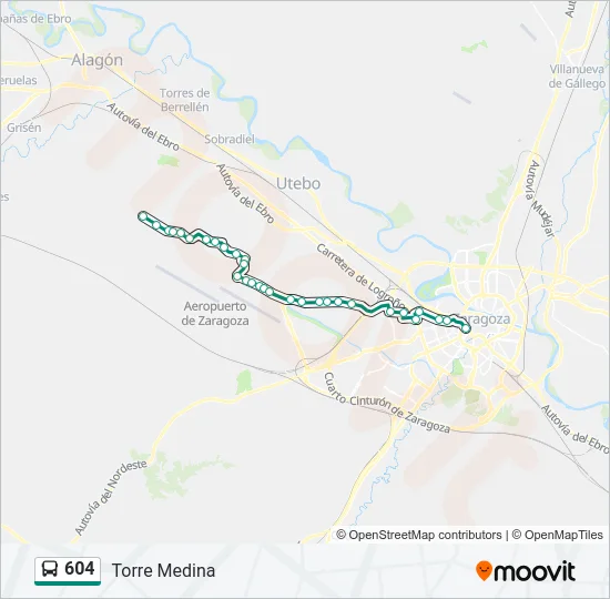 604 Bus Line Map