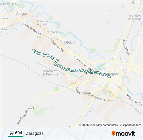 604 bus Mapa de línia