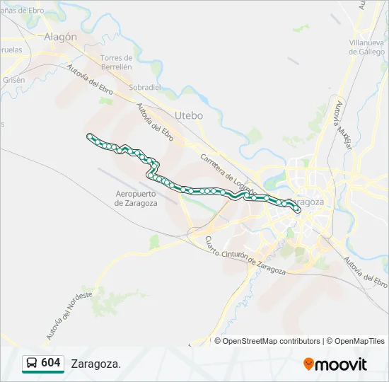 604 Bus Line Map
