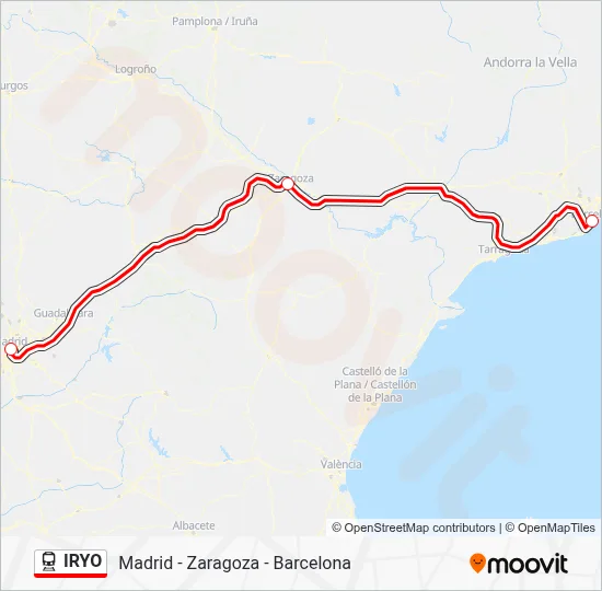IRYO Train Line Map