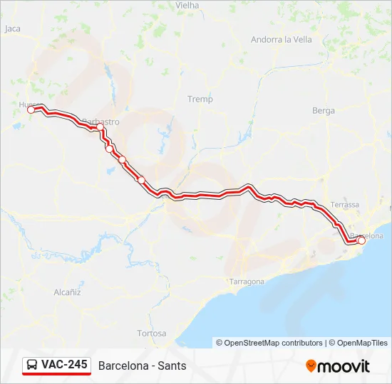 VAC-245 Bus Line Map