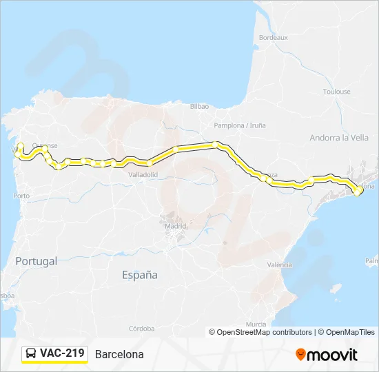 VAC-219 Bus Line Map