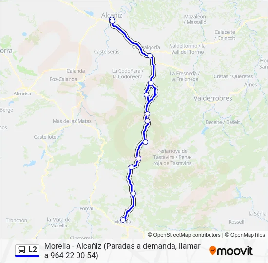 L2 bus Mapa de línia