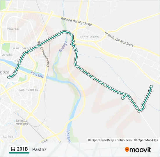 201B Bus Line Map