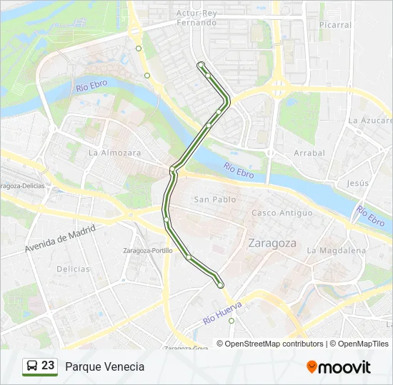 23 Bus Line Map
