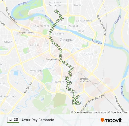 23 Bus Line Map
