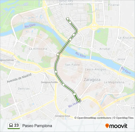 23 Bus Line Map