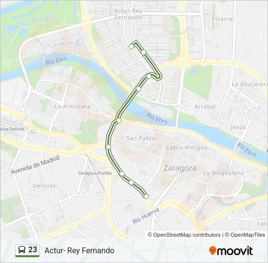 23 Bus Line Map