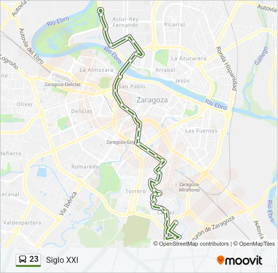 23 Bus Line Map