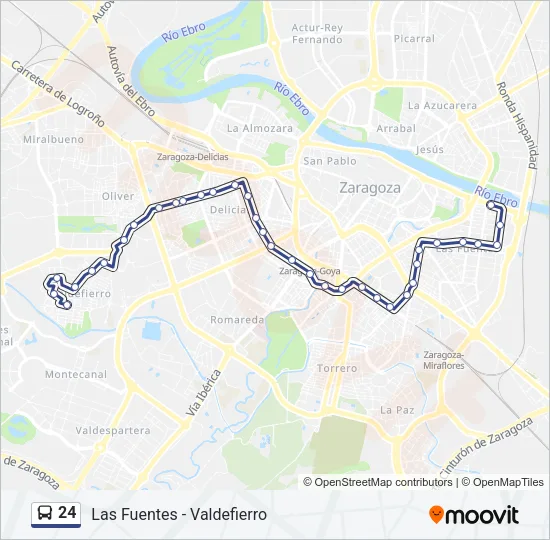 24 Bus Line Map
