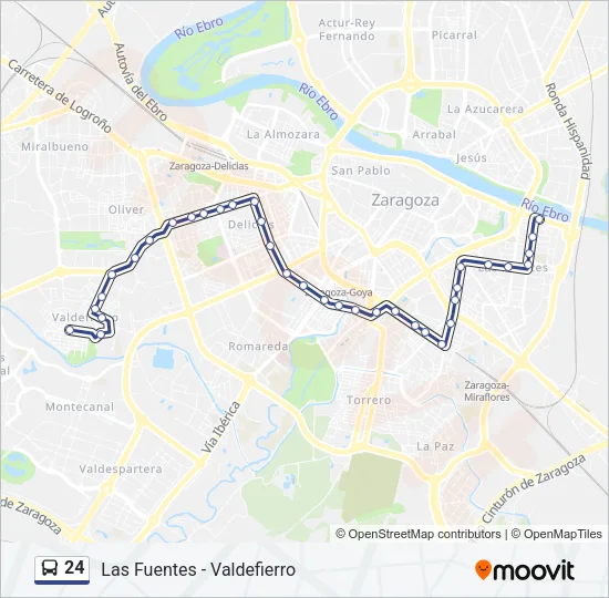 24 Bus Line Map