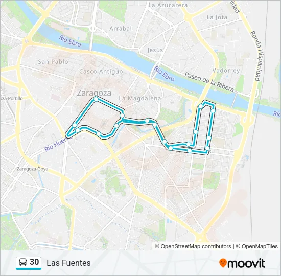 30 Bus Line Map
