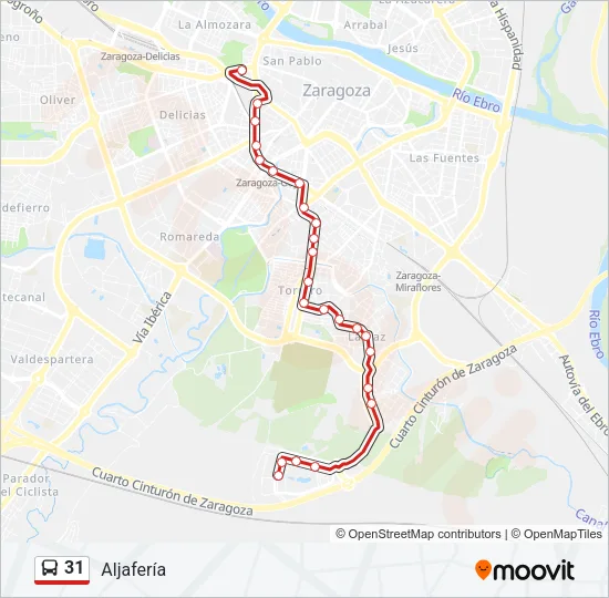31 Bus Line Map