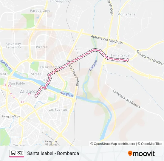 32 Bus Line Map