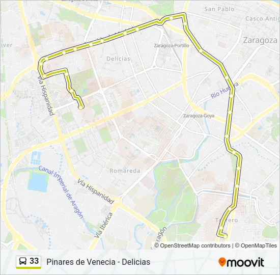 33 Bus Line Map