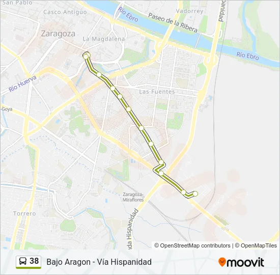 38 Bus Line Map