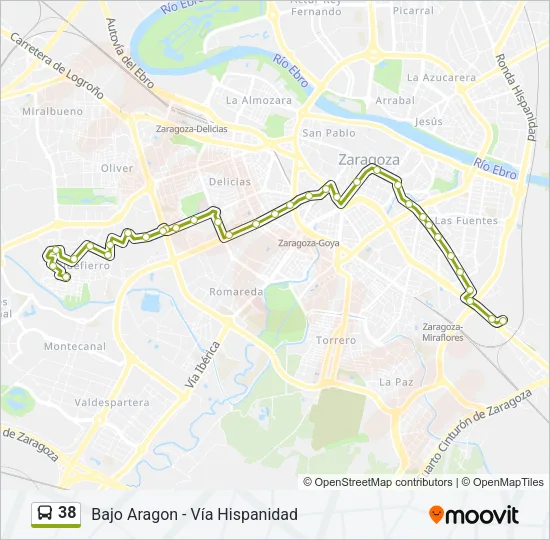 38 Bus Line Map
