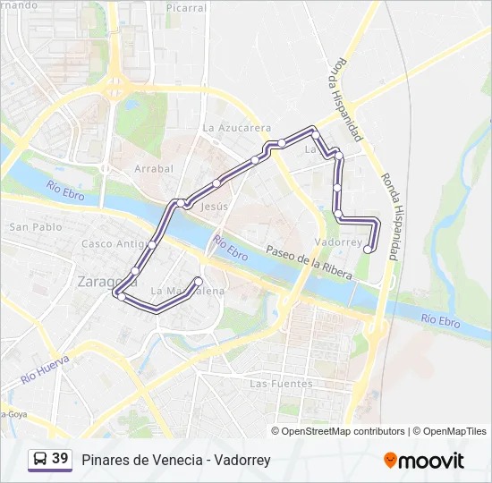 39 Bus Line Map