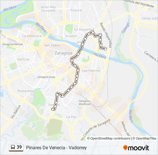 Mapa de 39 de autobús