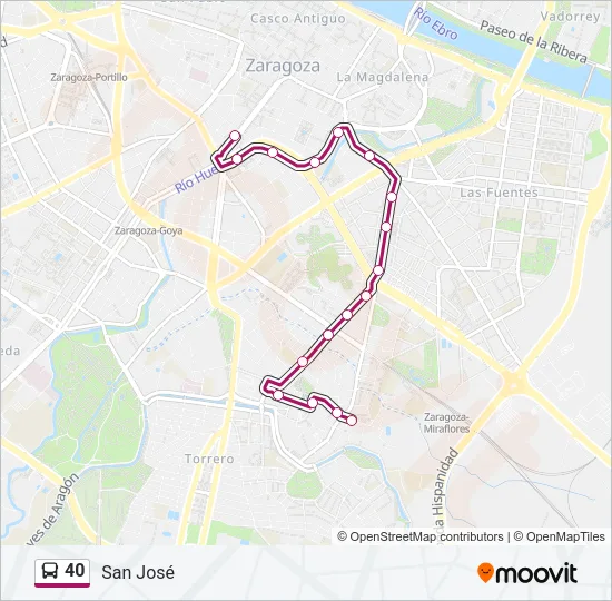 40 Bus Line Map