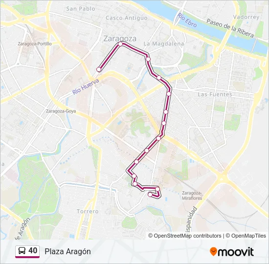 40 Bus Line Map