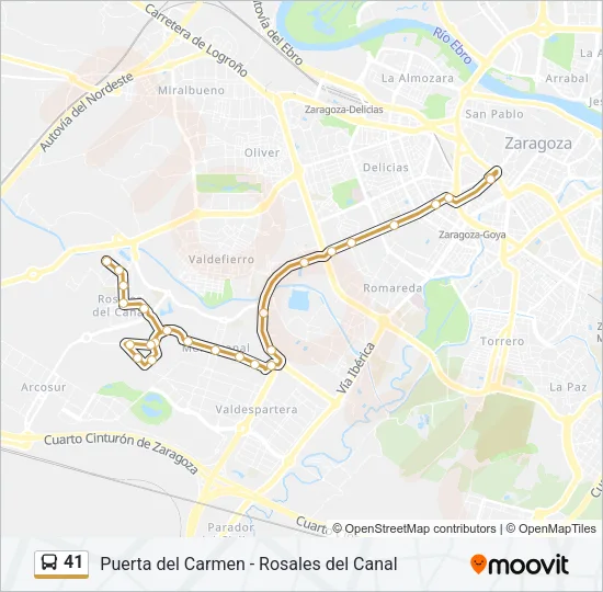 41 Bus Line Map