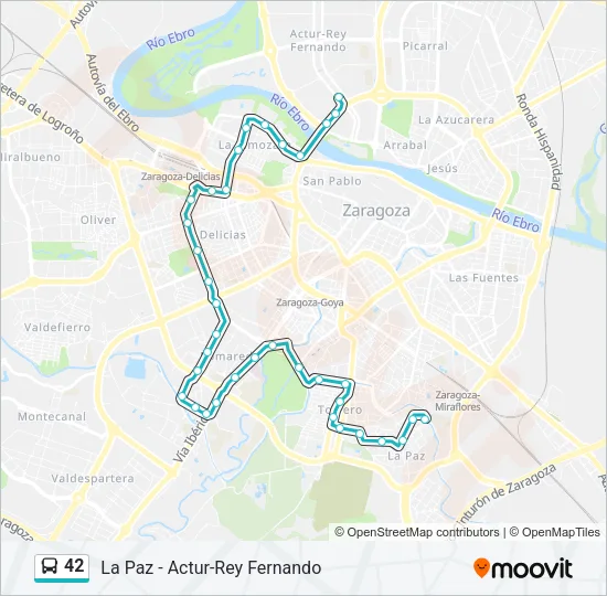 42 Bus Line Map