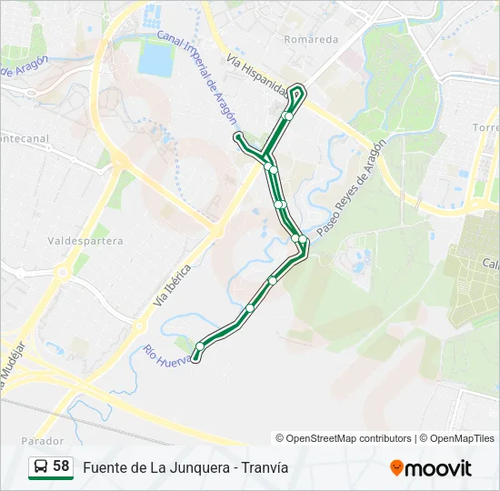58 Bus Line Map
