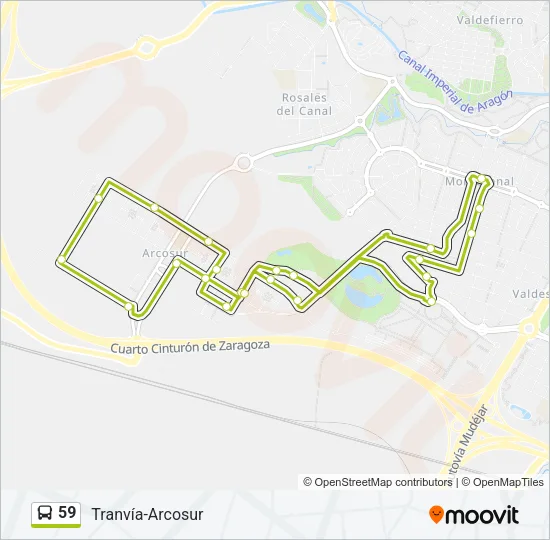 59 Bus Line Map