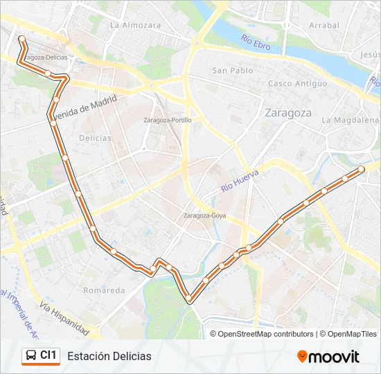 CI1 Bus Line Map