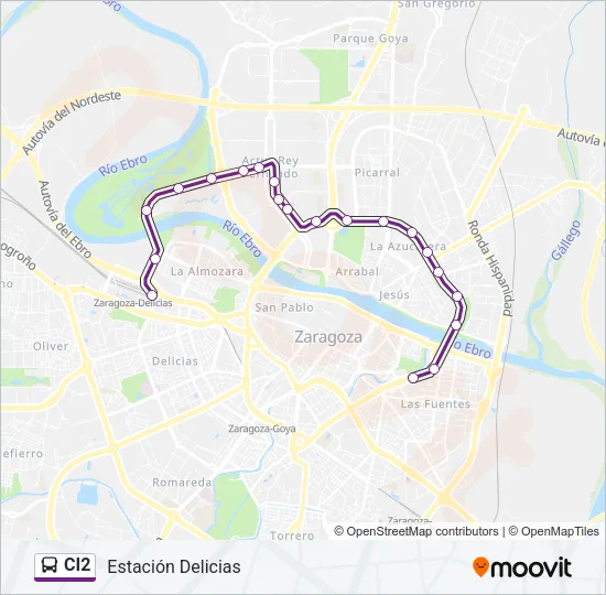 CI2 Bus Line Map