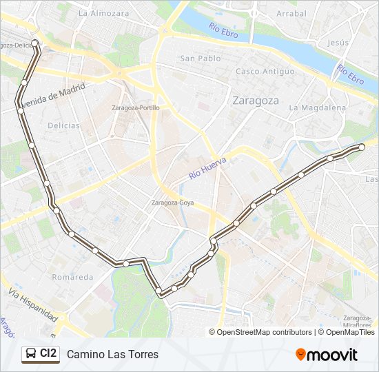 Mapa de CI2 de autobús