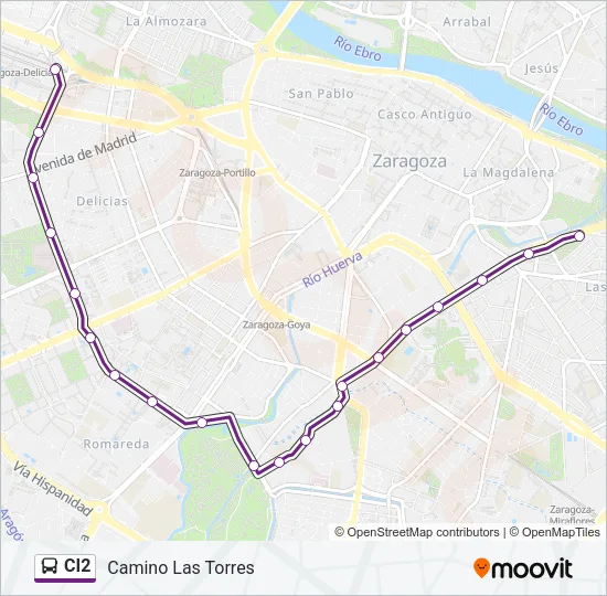 CI2 Bus Line Map