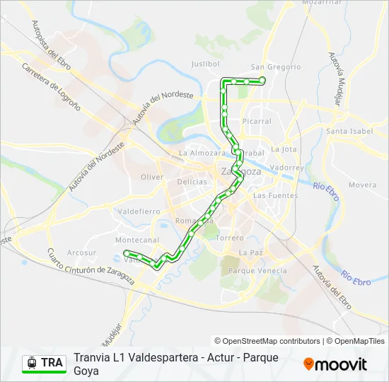 TRA Light Rail Line Map