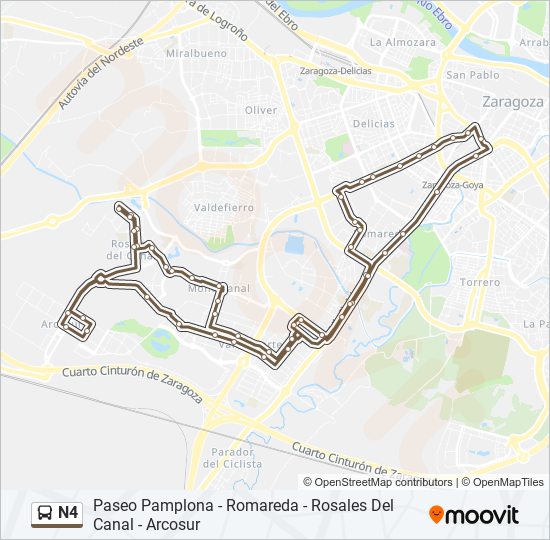 N4 bus Line Map