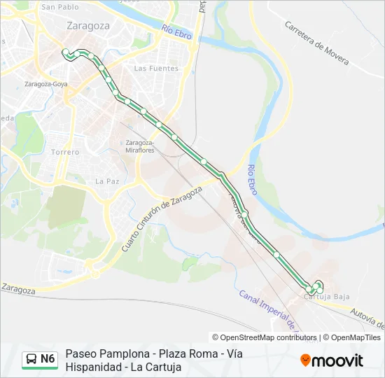 N6 Bus Line Map