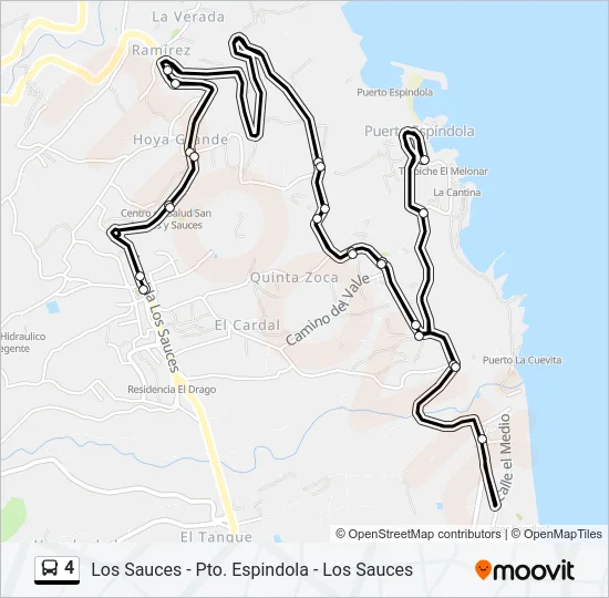 4 Bus Line Map