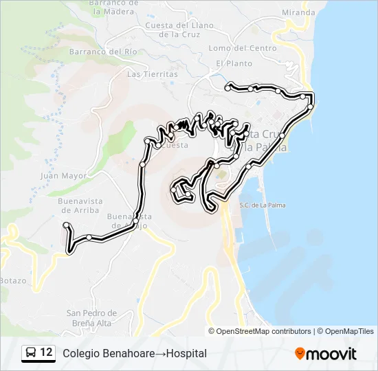 12 Bus Line Map