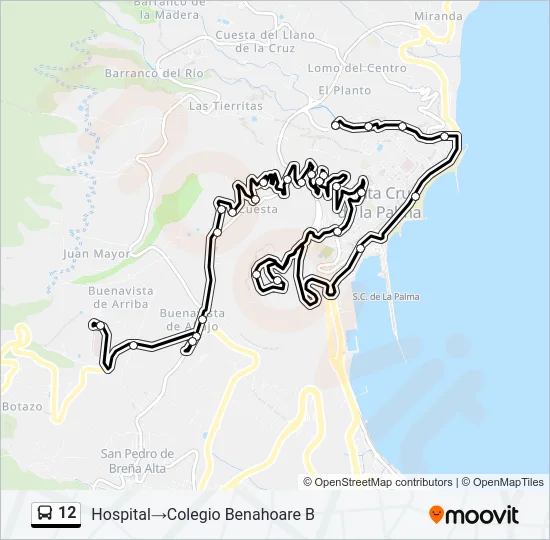 12 Bus Line Map