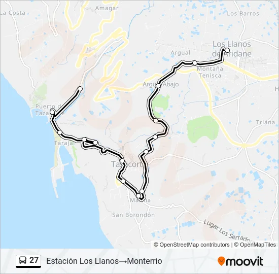 27 Bus Line Map