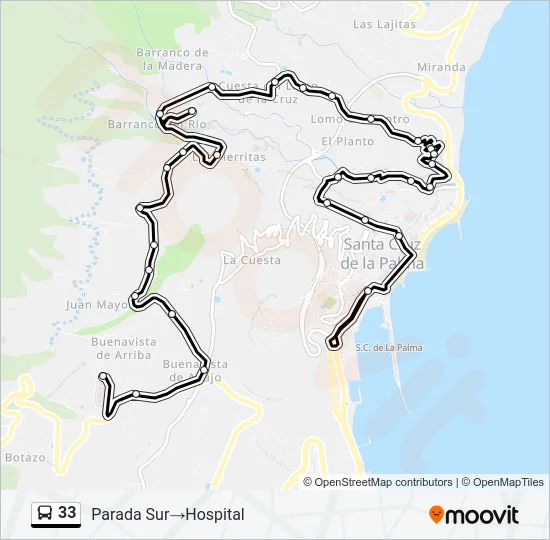 33 Bus Line Map