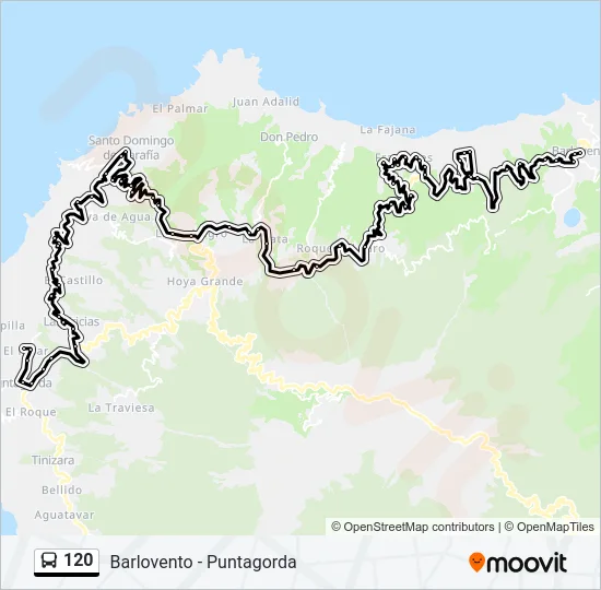 120 Bus Line Map